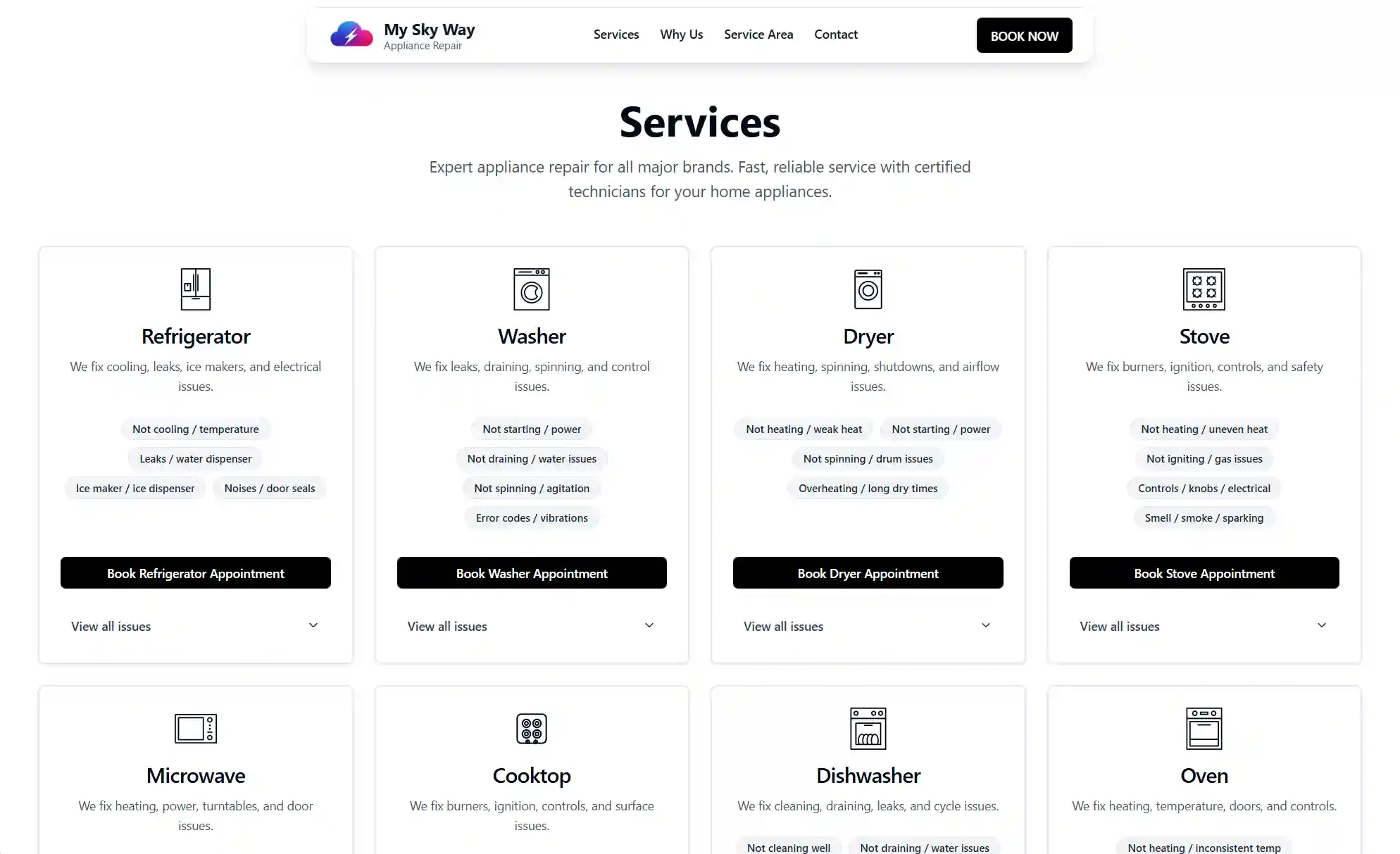 My Sky Way Appliance Repair screenshot 2